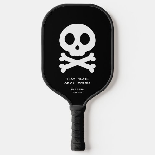 Skull Bones Pickleball Team Family Halloween Pickleball Paddle