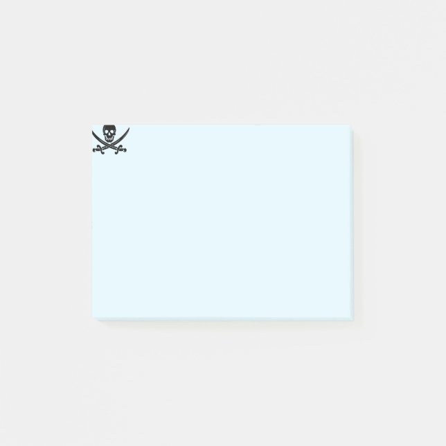 Skull & Bones Pirate Sticky Notes (Front)