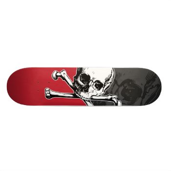 Skull & Bones Skateboard Deck by zazzleskateboards at Zazzle