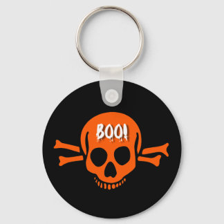 Skull boo halloween keychain