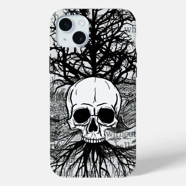 Skull & Books Case-Mate iPhone Case (Back)