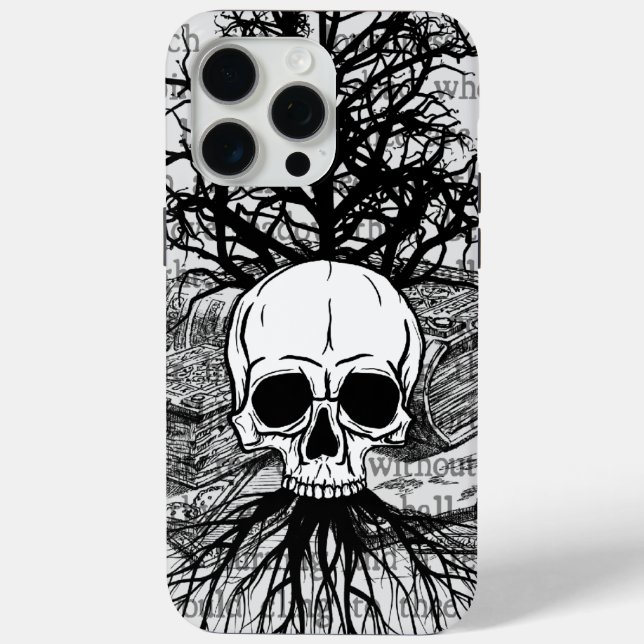 Skull & Books Case-Mate iPhone Case (Back)