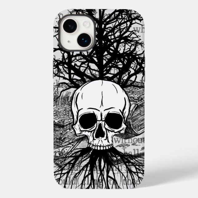 Skull & Books Case-Mate iPhone Case (Back)