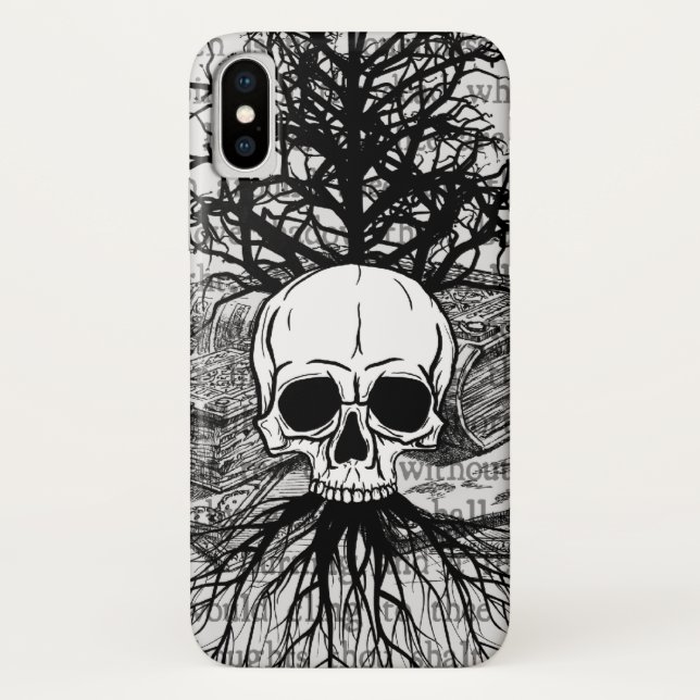 Skull & Books Case-Mate iPhone Case (Back)
