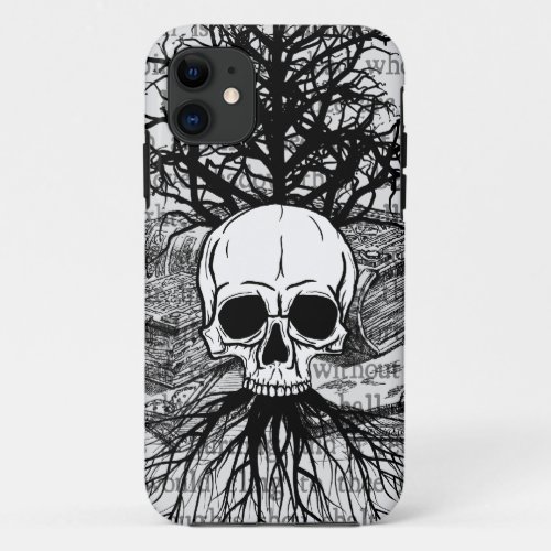 Skull  Books iPhone 11 Case