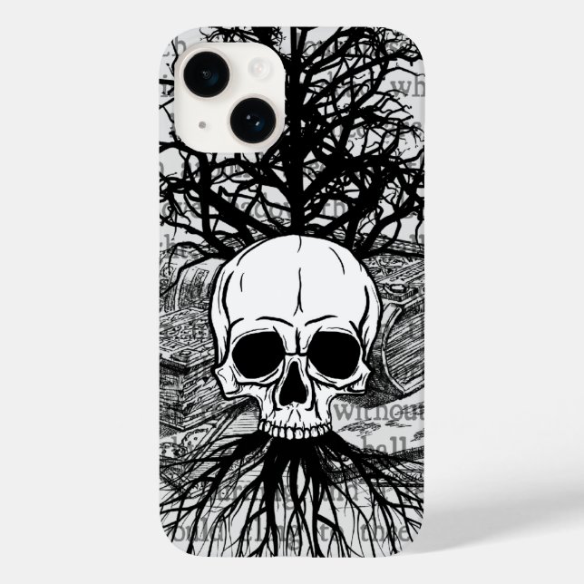 Skull & Books Case-Mate iPhone Case (Back)