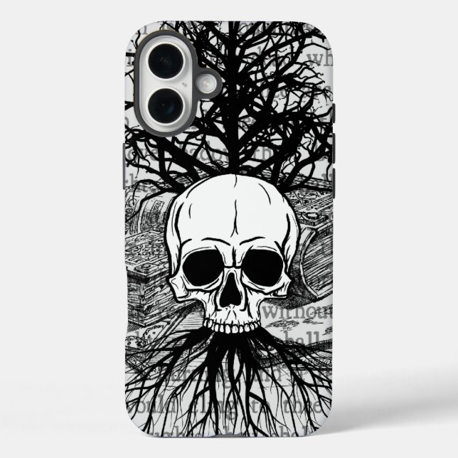 Skull & Books Case-Mate iPhone Case (Back)