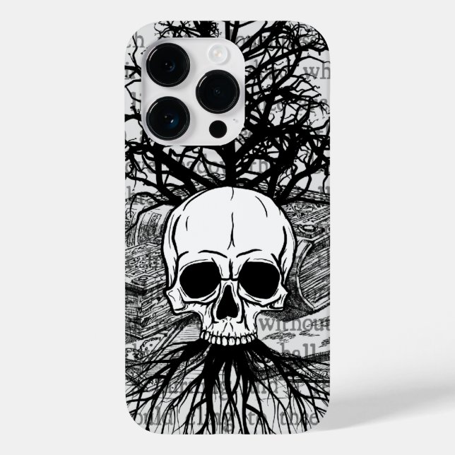 Skull & Books Case-Mate iPhone Case (Back)