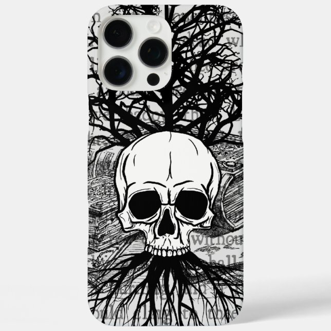 Skull & Books Case-Mate iPhone Case (Back)