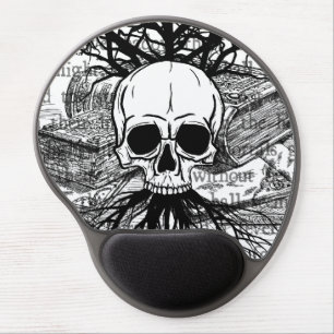 Skull & Books Gel Mouse Pad