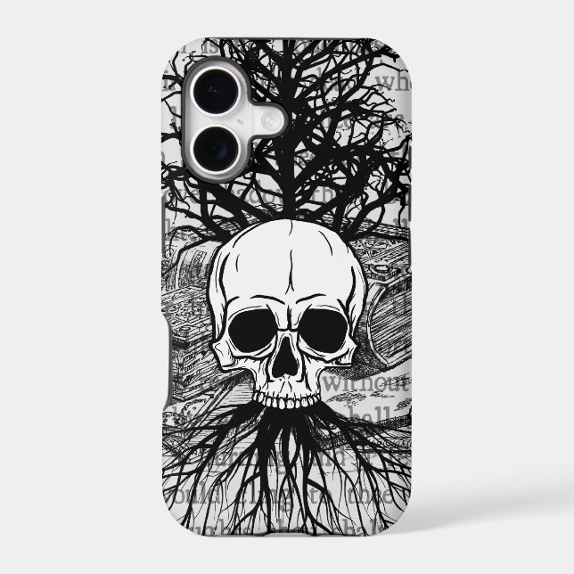 Skull & Books Iphone Case (Back)
