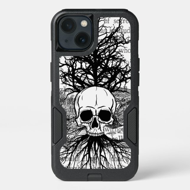 Skull & Books Otterbox iPhone Case (Back)