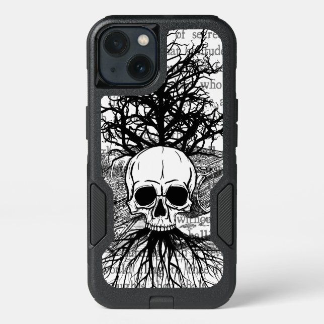 +{ Skull & Books }+ Otterbox iPhone Case (Back)