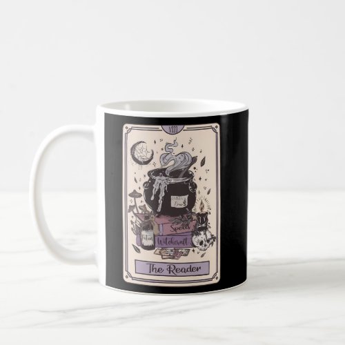 Skull Books The Reader Tarot Card Witchcraft Hallo Coffee Mug