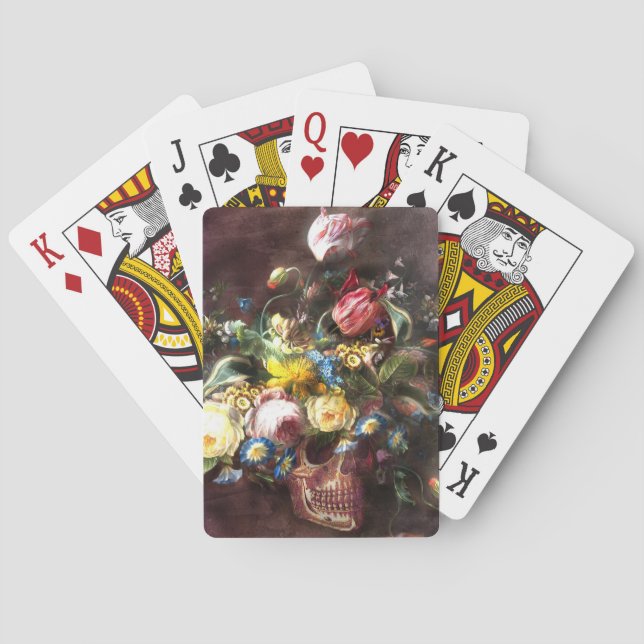 Skull Bouquet Poker Cards (Back)