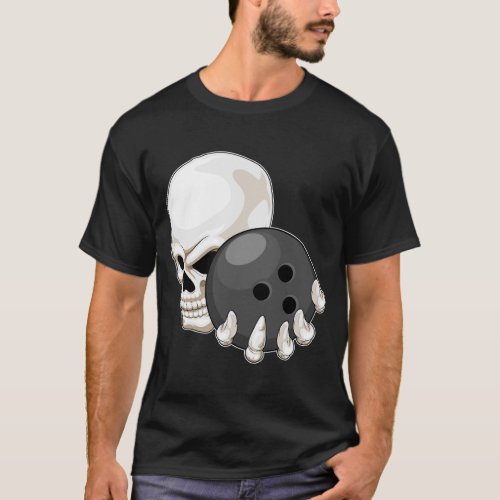 Skull Bowling Bowling ball T_Shirt
