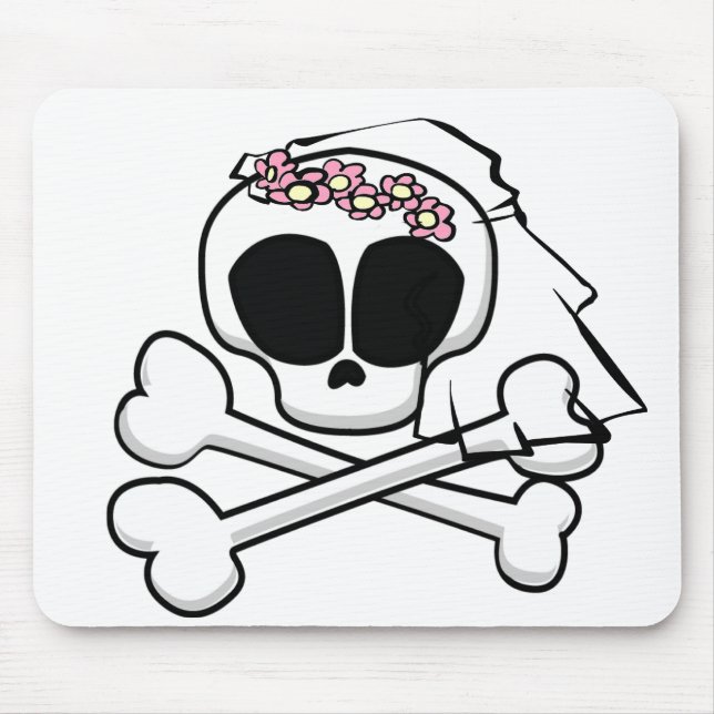 Skull Bride Gifts Mouse Pad (Front)