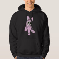 Skull Bunny Pink Dead Bunny Costume Skeleton Hoodie