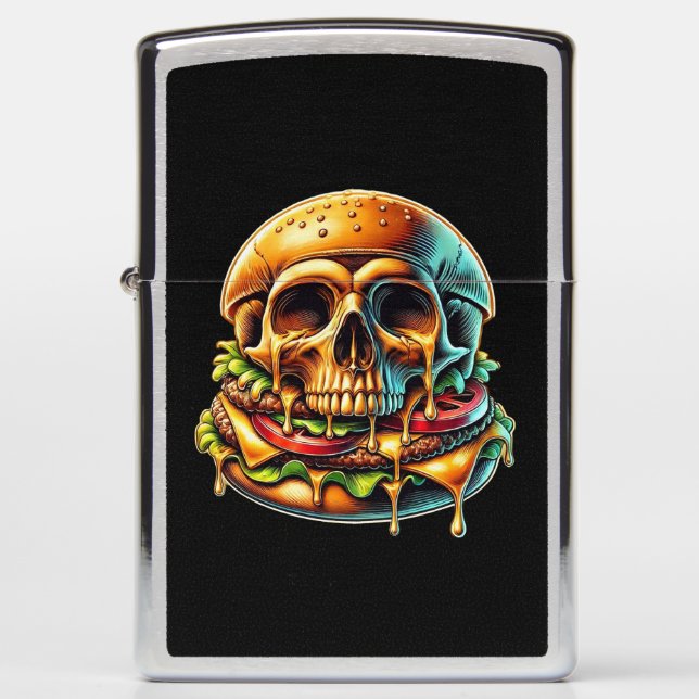   Skull Burger Zippo® Lighter (Front)