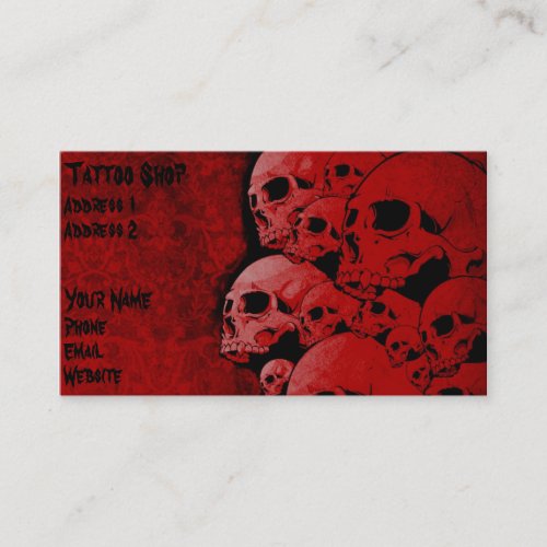 skull business card