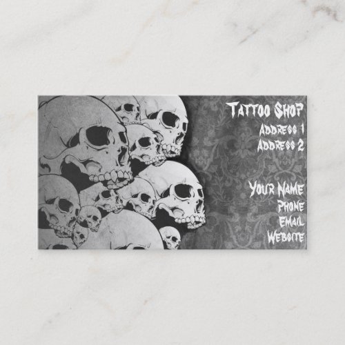 skull business card