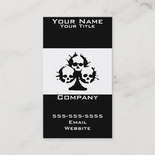 skull business card