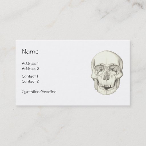 Customizable Skull business cards