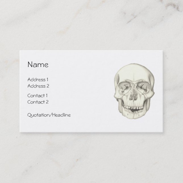 Skull business cards (Front)
