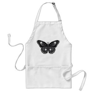 Skull Butterfly Adult Apron