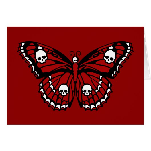 Skull Butterfly Cards (Front Horizontal)