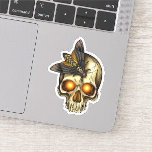 Skull Butterfly Sticker