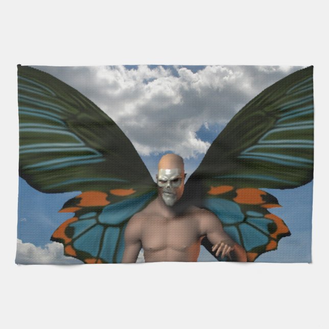 Skull Butterfly Towel (Horizontal)