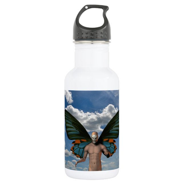 Skull Butterfly Water Bottle (Front)