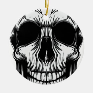 SKULL by THE ART DUMP Ceramic Ornament