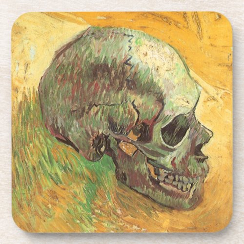 Skull by Vincent van Gogh Vintage Impressionism Coaster