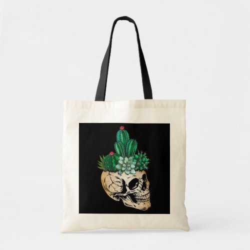 Skull Cactus Tees Skull Dad Mom Cactus Lover  Tote Bag