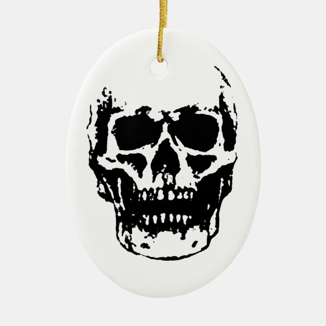 Skull Ceramic Ornament (Front)