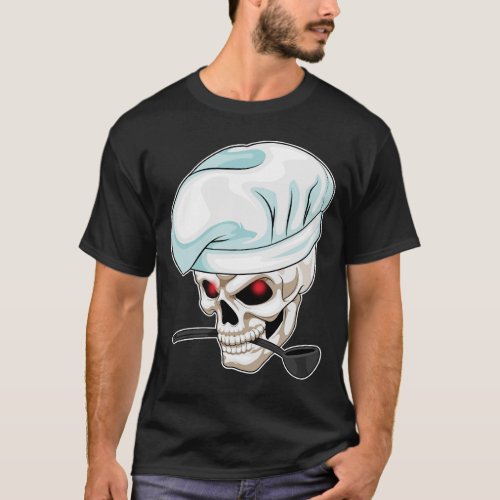 Skull Chef Cooking spoon T_Shirt