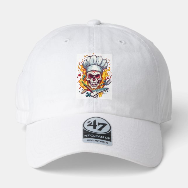 Skull Chef Kitchen Master 47 Brand Hat (Front)