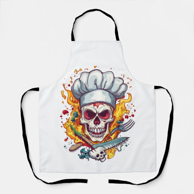 Skull Chef Kitchen Master Apron (Front)