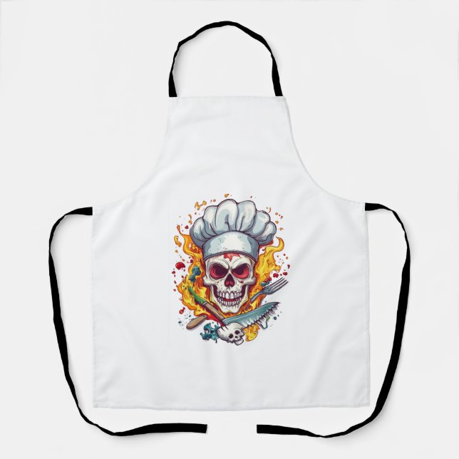 Skull Chef Kitchen Master Apron (Front)
