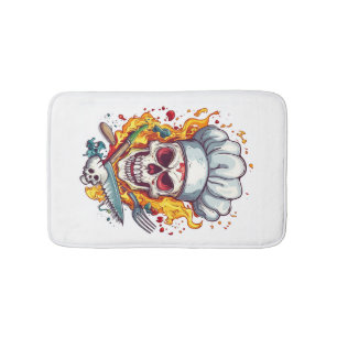 Skull Chef Kitchen Master Bath Mat