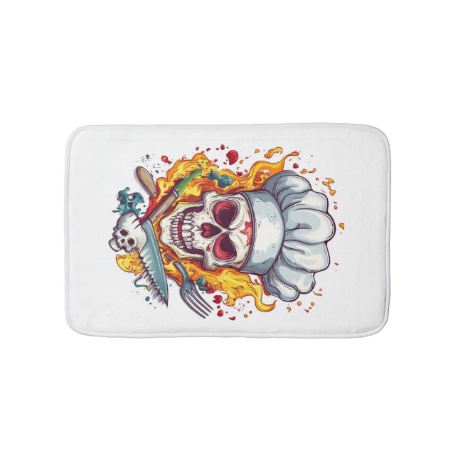 Skull Chef Kitchen Master Bath Mat (Front)