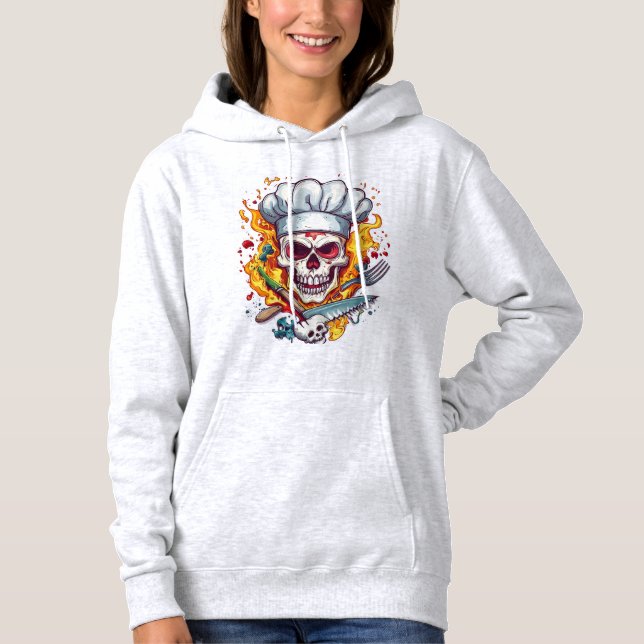 Skull Chef Kitchen Master Hoodie (Front)