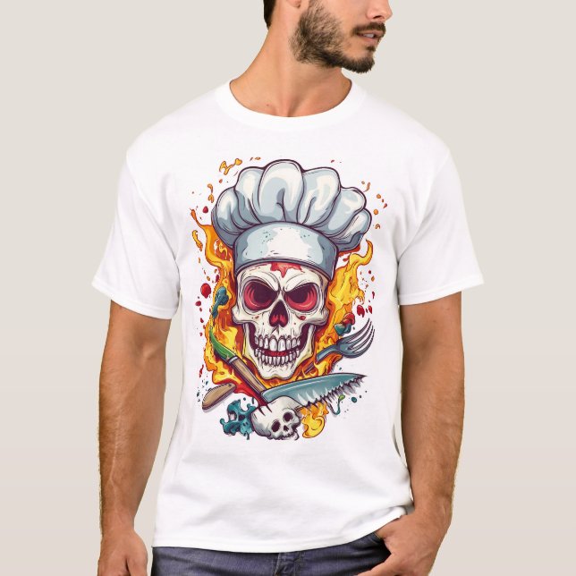 Skull Chef Kitchen Master T-Shirt (Front)