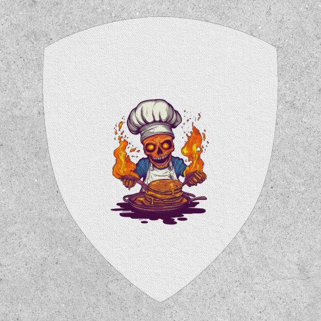 Skull Chef Madness � Funny Cooking Skeleton Patch (Front)
