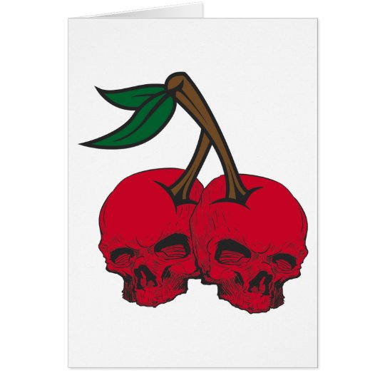 Skull Cherries Card