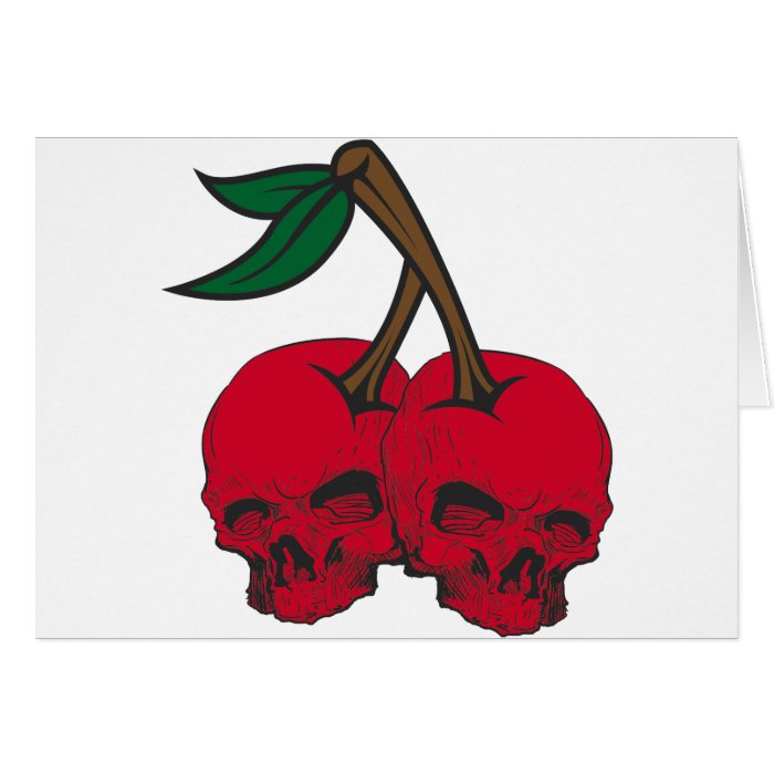 Skull Cherries Cards