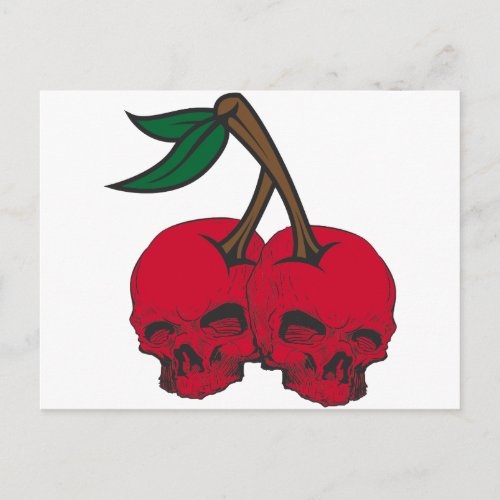 Skull Cherries Postcard