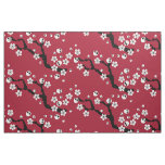 Skull Cherry Blossoms Fabric